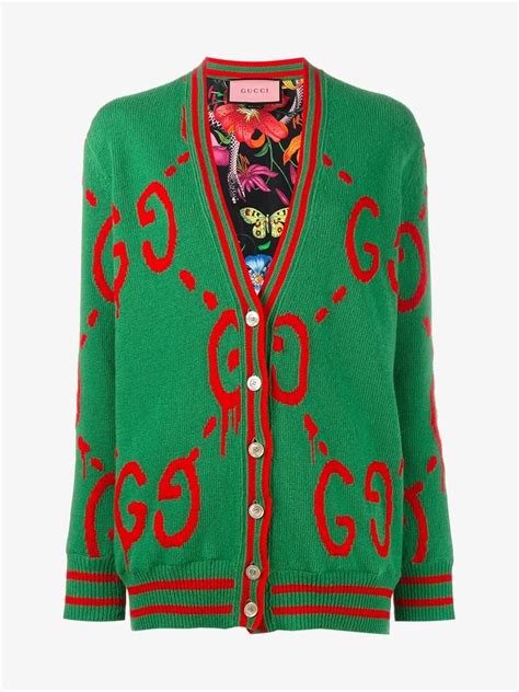 gucci cardigan colorful|gucci reversible cardigan.